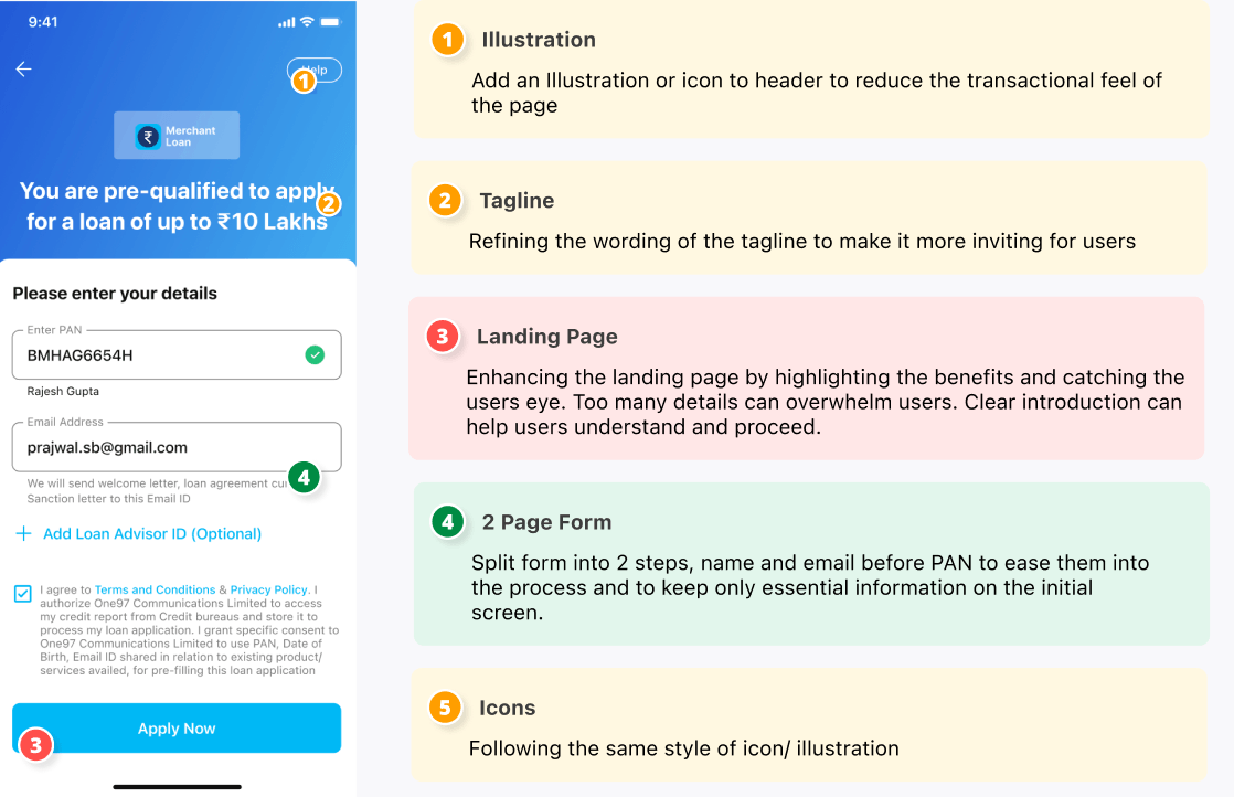 UX audit — recommendations